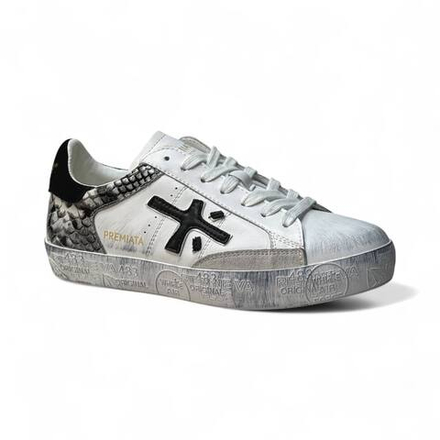 Premiata 483 Print Edition White Grey