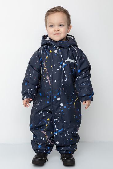 Комбинезон демисезонный "Космические брызги" темно-синий