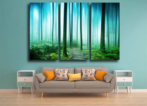 Модульная картина "Таинственный лес"