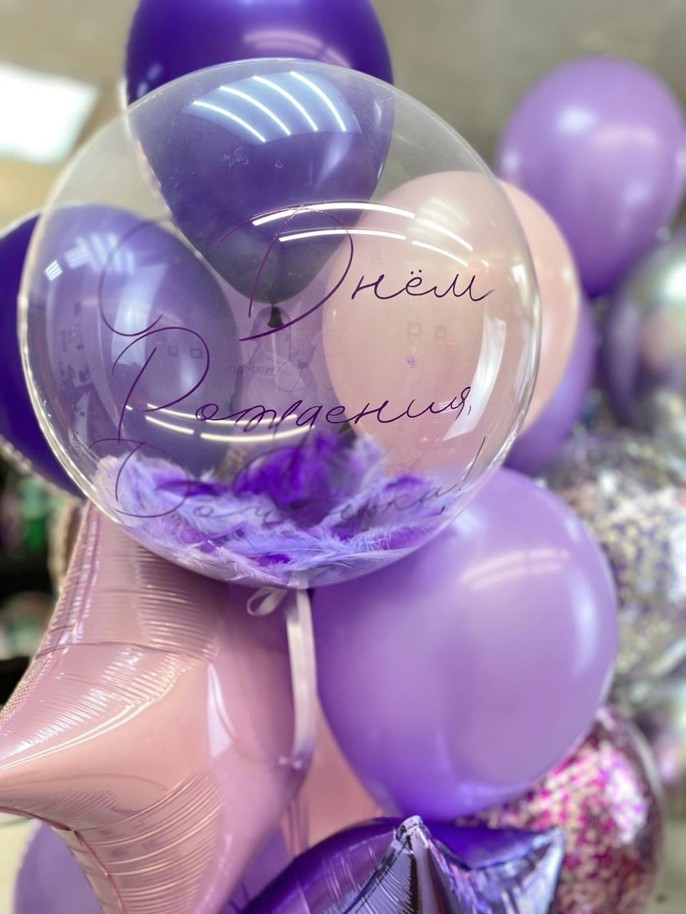 Воздушные шары с перьями №585