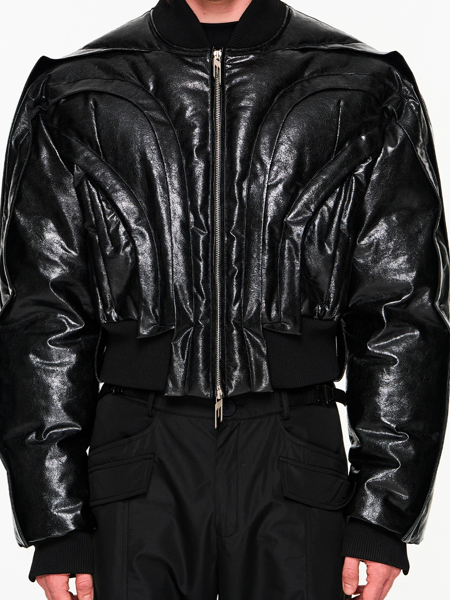 Пуховик BLIND "Dracula" Leather Puffer Jacket