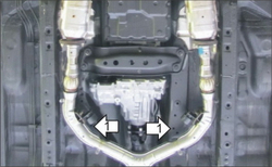 Защита стальная 2 мм РК Infiniti FX35\FX37 Motodor.78002