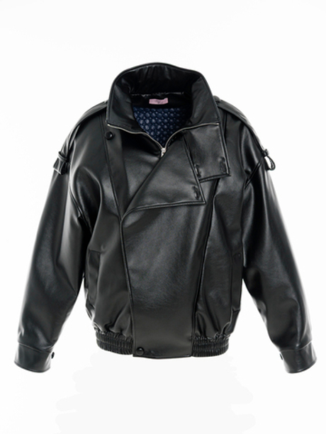 Бомбер из экокожи утепленный