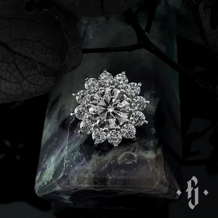 Накрутка "Imbrem" - Белое золото - White CZ