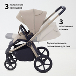 Детская коляска Rant Flex Therm Soft 3 в 1 с автокреслом Miro Black Sandy Beige