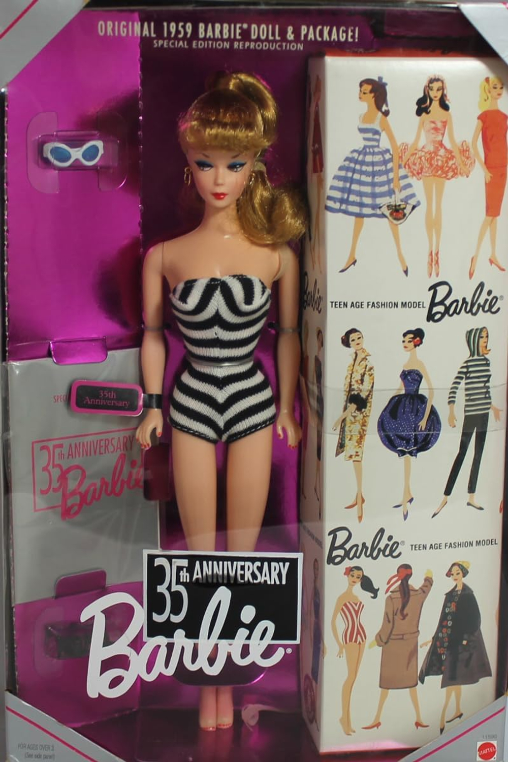 Кукла Barbie Special Edition Reproduction of 1959 Выпущена в 1993 г. Блондинка