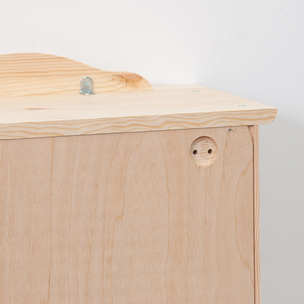 Шкаф навесной, 48х28х73, Лена, для кухни и в ванную, 1 дверь, из массива дерева, в натуральной отделке, Dipriz