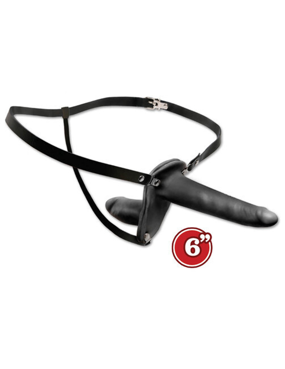 Страпон для двойного проникновения Double Penetrix Strap On (Цвет: черный)