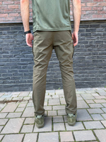 Брюки с накладными карманами олива