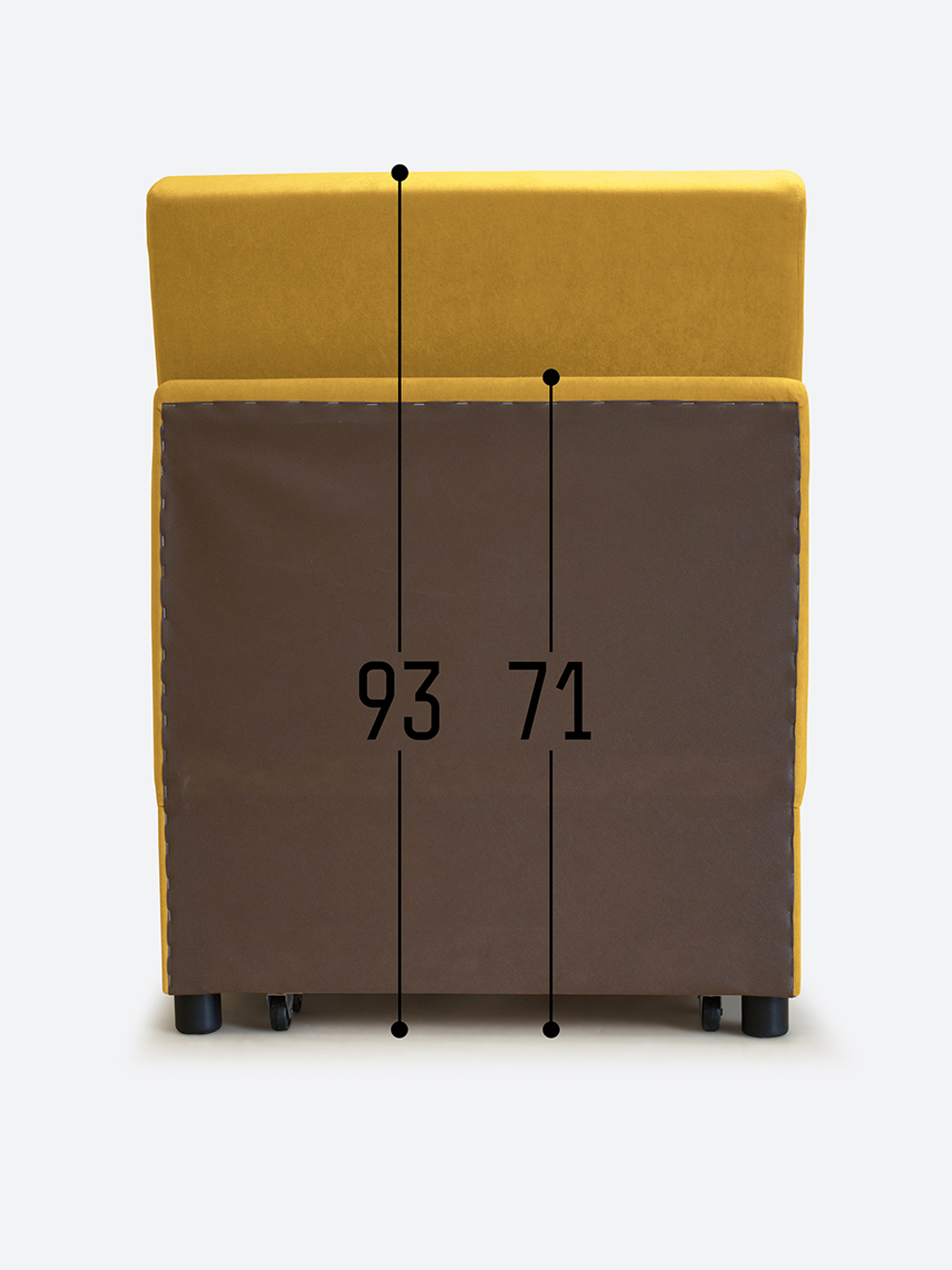 Кресло-кровать "Экономик", велюр Dream Yellow