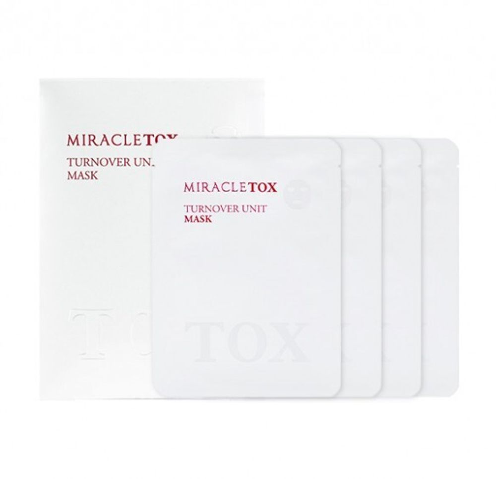 Miracletox Маска для лица тканевая - Turnover Unit, 30 г * 4 шт