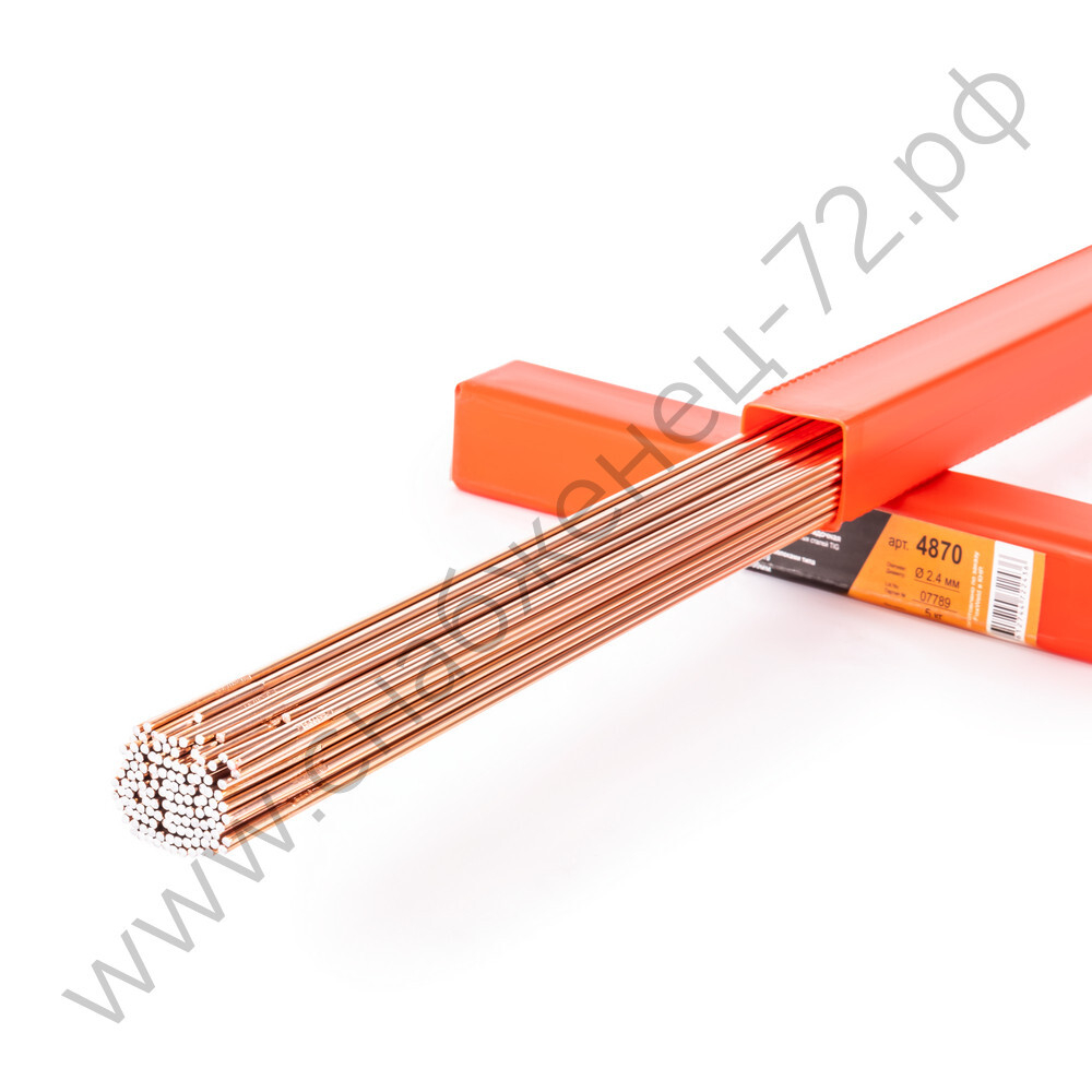 Foxweld Пруток омедненный ER70S-6 (Св08Г2С) д.2,4х1000мм, 5кг (1 пачка, пр-во FoxWeld/КНР)