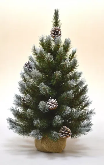 Ель Женева заснеженная с шишками 90 см., леска, Triumph Tree (72064)