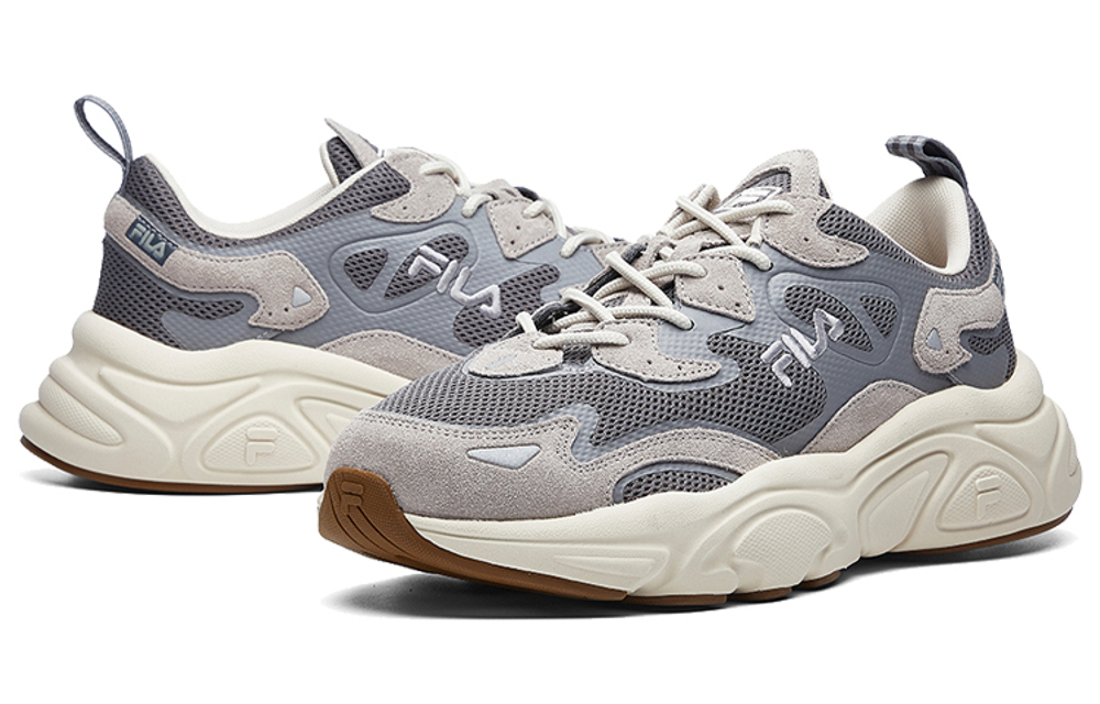 FILA Fila non-slip wear-resistant breathable low-cut sports casual shoes men's gray brown white