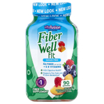 VitaFusion, FiberWell Fit, витамины, без сахара, вкус натурального персика, малины и ягод, 90 жевательных таблеток
