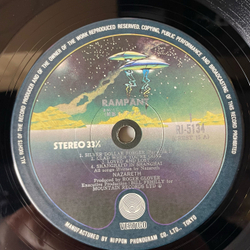 Винтажная виниловая пластинка LP Nazareth Rampant (Япония 1974) (Без Оби)