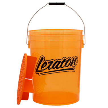 LERATON BUCKET BW2 Прозрачное ведро для мойки автомобилей с сепаратором (оранжевое) 20л