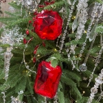 Ёлочное украшение «DIAMOND - Elegant» 8,7*3,7*10 см, Красный