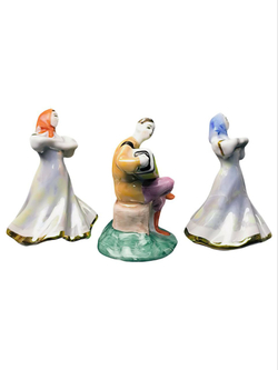 Фарфоровые статуэтки "Русский перепляс" Дулево