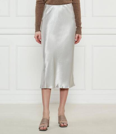 Сатиновая юбка Alessio Max Mara Leisure - серебряный(161010176)