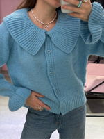 Кардиган с воротничком Candy голубой