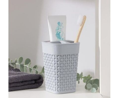 Держатель для зубных щеток (подставка) Oslo, серый шторм PT1344СШ Plast team