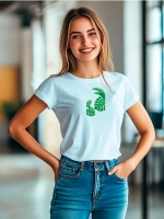 Футболка больших размеров с принтом растения