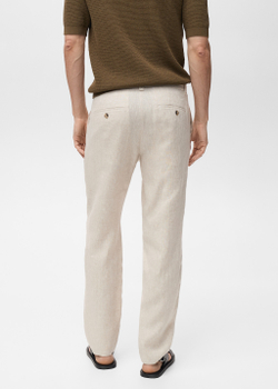 Брюки 100% лен slim fit