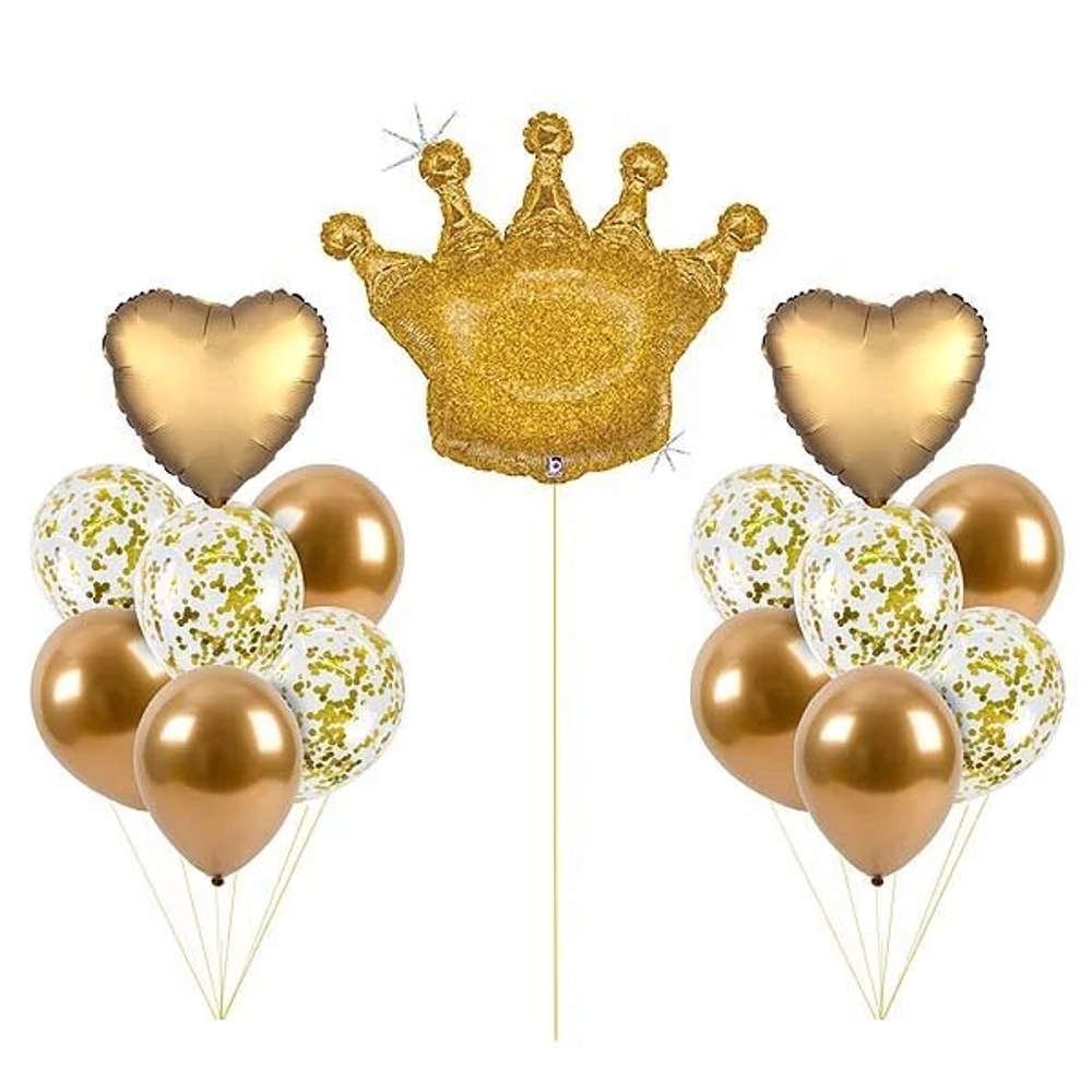 Композиция из воздушных шаров "Золотая Корона"