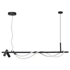 4391/30L HIGHTECH ODL24 263 черный/металл/канат Подвесной св-к с раздельн. вкл IP20 LED 30W 1200Лм 4000K CORDA