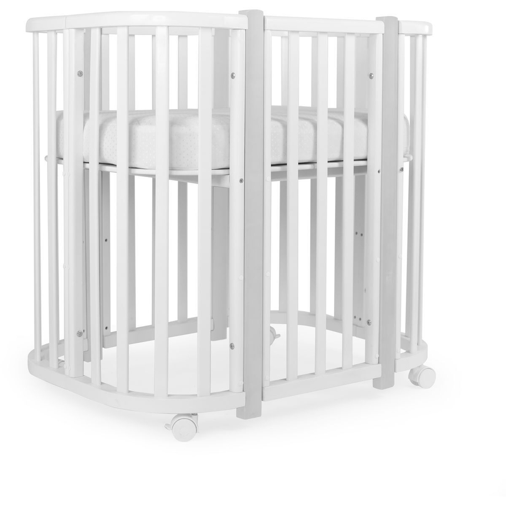 Кроватка-трансформер 5в1 Sweet Baby Palermo Белый/Серый с маятником