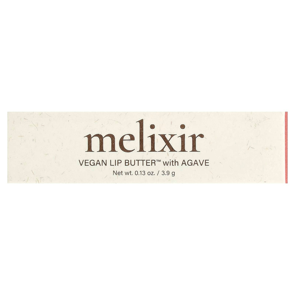 Melixir, Vegan Lip Butter™ с агавой, оттенок 02 Nude, 3,9 г (0,13 унции)