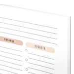 Блокнот-планер НА НЕДЕЛЮ недатированный отрывной с подложкой, 52 л., А4, 297х210 мм, BRAUBERG, 114217