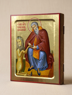 Икона Герасима Иорданского, преподобного на дереве: 125 х 160 (Синопсисъ)