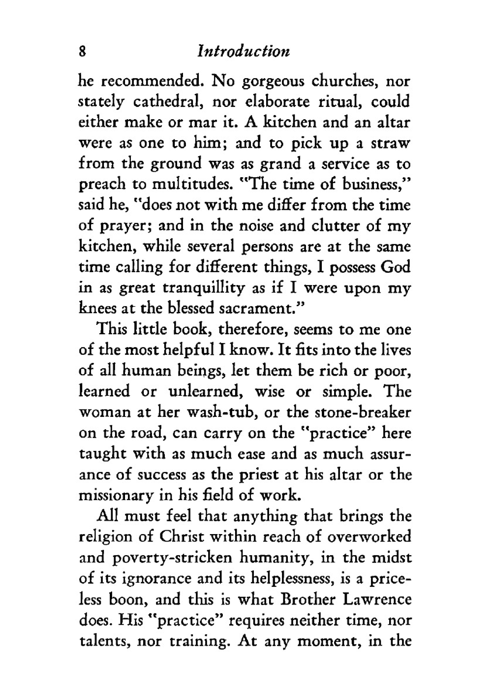 The Practice of the Presence of God. Being the Conversations and Letters of Brother Lawrence (Nicholas Herman of Lorraine). | Brother Lawrence