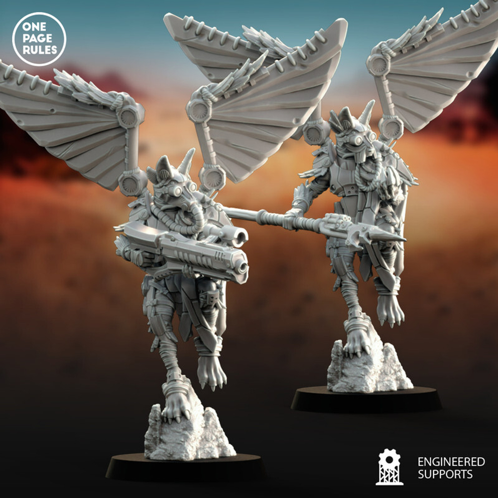 Xenos Armies Tau Empire Vespid Stingwings 1 шт. миниатюра для dnd, днд, pathfinder, фентези, Настольная игра, НРИ, Варгейм, РПГ