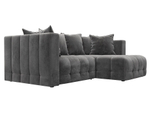 Диван угловой Лига-052 НПБ угол универсальный, TOWER 10 ВЕЛЮР серый