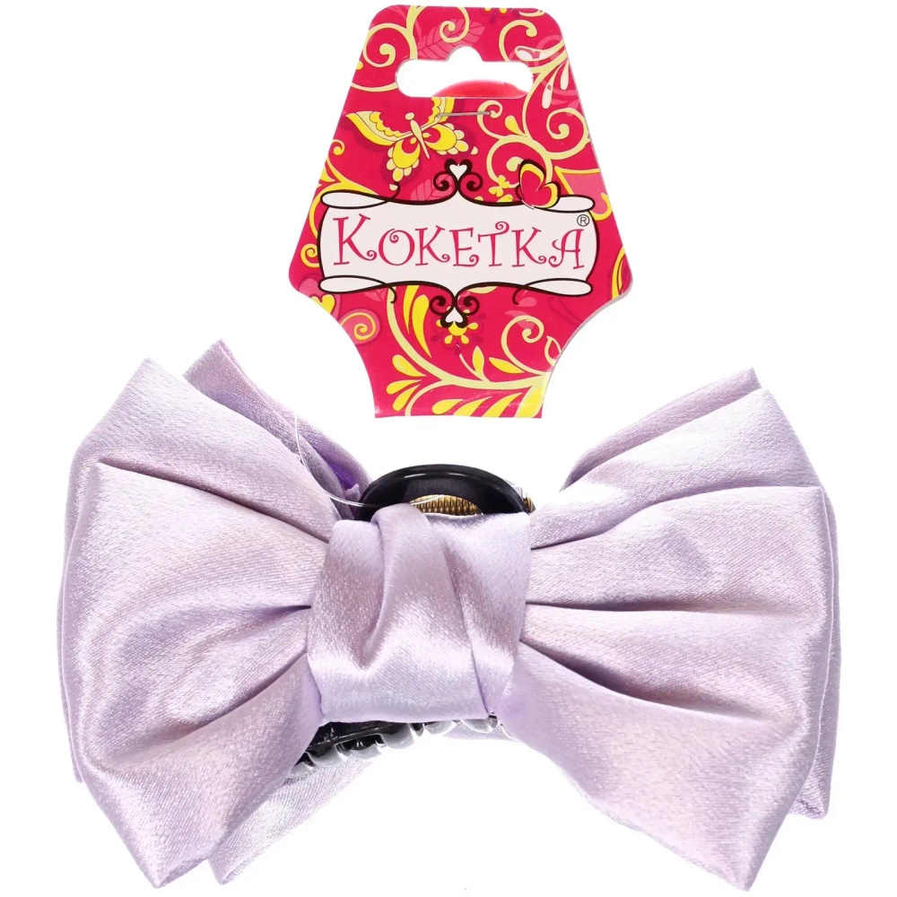 Заколка-краб для волос «ПЕРСЕЯ», цвет сиреневый, 14,5*9см (блистер Кокетка)