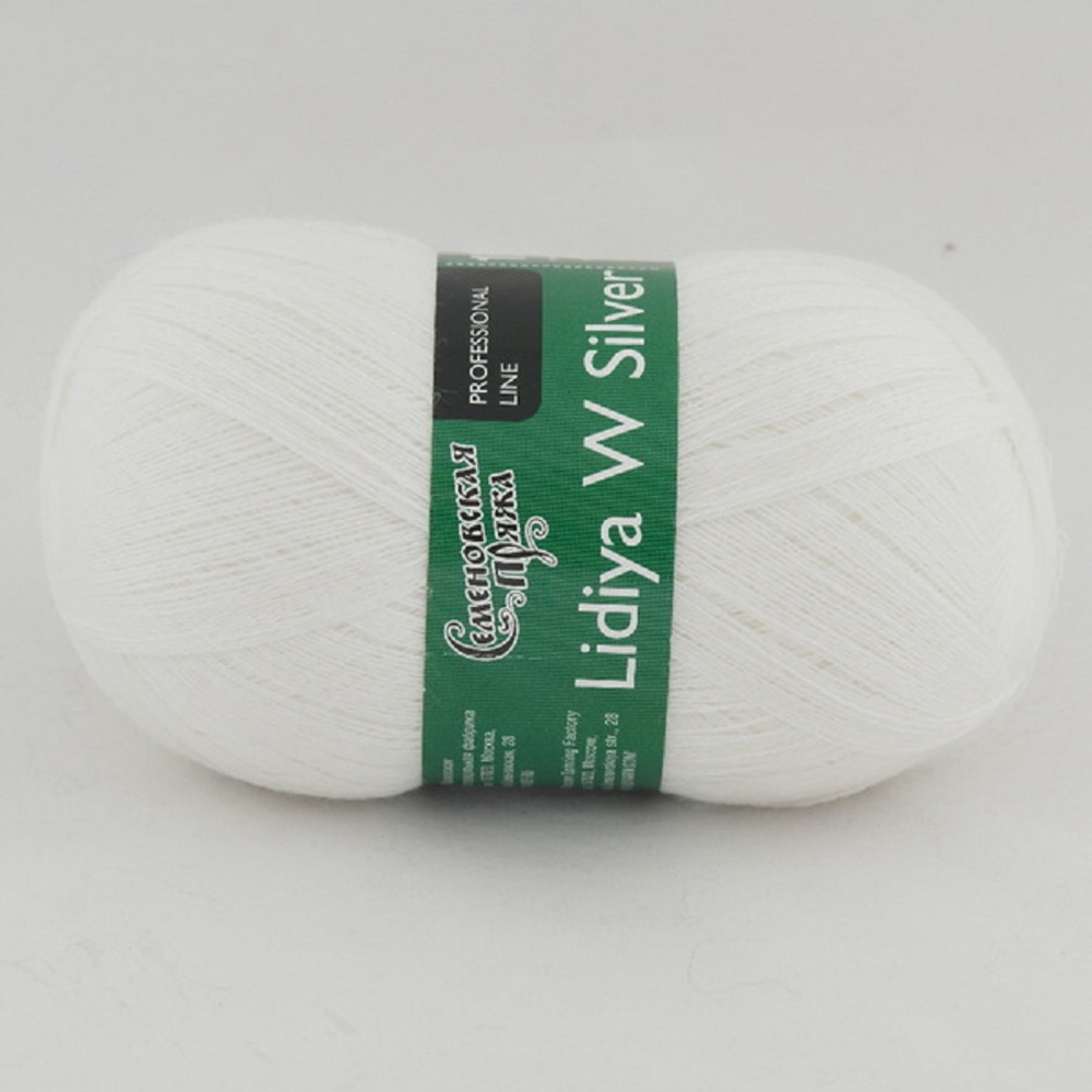 Семеновская Пряжа "Лидия Silver ЧШ" 100% имп. меринос 1613м/100гр