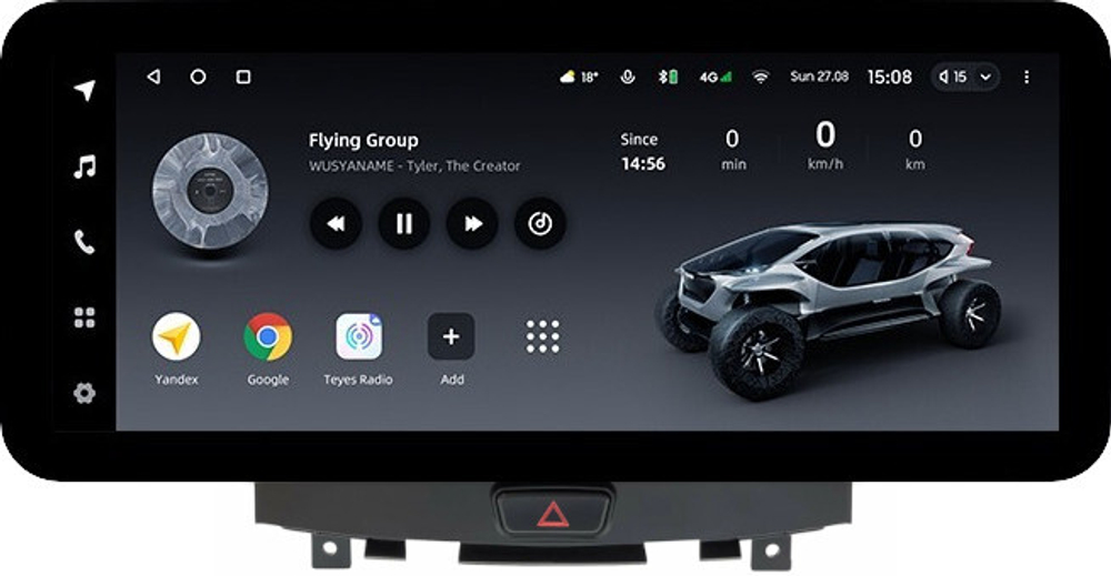 Магнитола для Infiniti EX25, EX37, QX50 2010-2017 - Teyes LUX ONE ROUND монитор 12.3" 2K QLED на Android 10, CarPlay, 4G SIM-слот