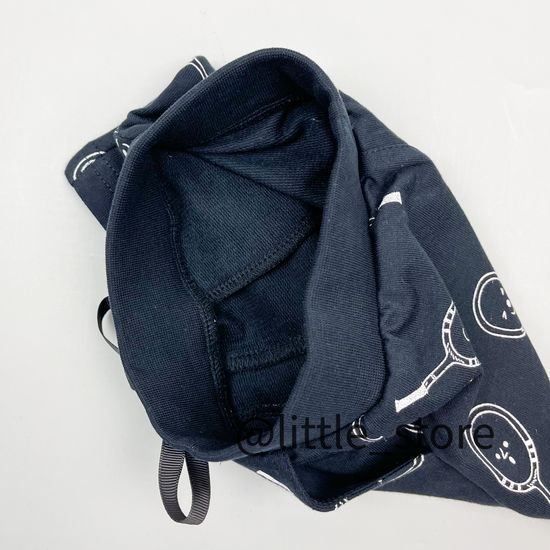 Шорты "Теннис" из футера, Черные с рисунком