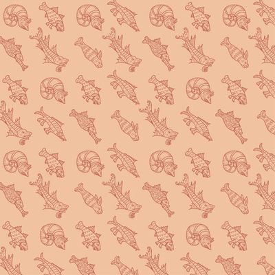 Средневековый бестиарий, морские животные, оранжевый