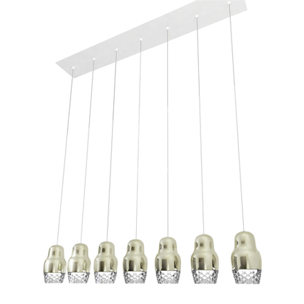 Pendant design lamp  FEDORA 7 by AXO LIGHT  (Silver)