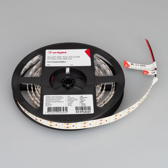 Светодиодная лента Arlight 19,2W/m 240LED/m 2835SMD холодный белый 5M 013746(2)