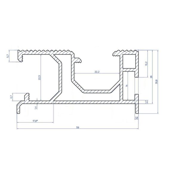 Монтажный профиль 1,9 метра, фото №844901629