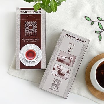 Набор фильтр-пакетов для заваривания чая, размер 8,5 х 6,5 х 4,5 см, 100 шт