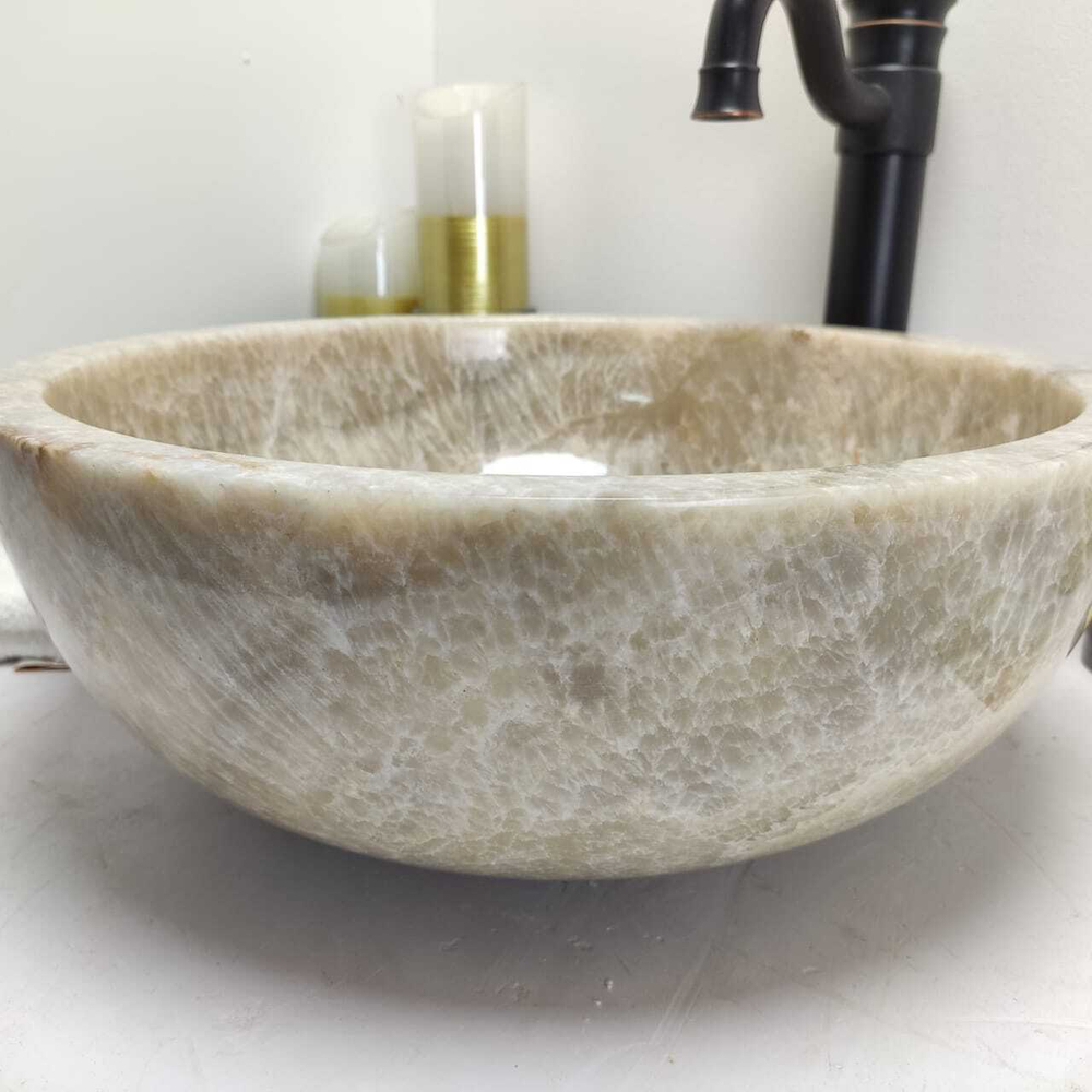 Раковина из оникса Bowl Grey TinLip BO-60605 1.9cm 40*40*15