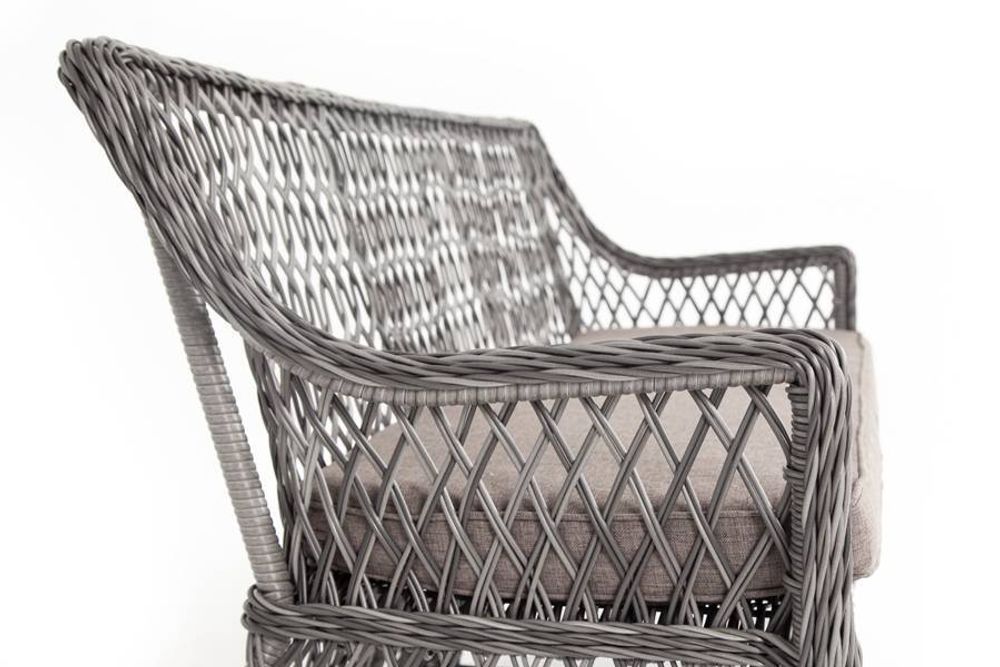 "Латте" диван двухместный из искусственного ротанга, цвет графит