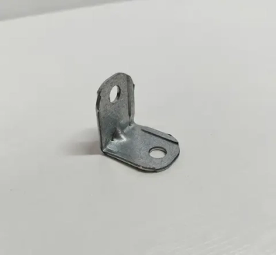 Уголок мебельный крепежный 20x20 мм, 12 штук, Белый, с пластиковой накладкой