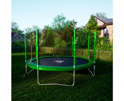Батут DFC Trampoline Fitness с сеткой 14ft Светло-зелёный